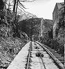 Ehemalige Standseilbahn Kraftwerk Sion Chandoline - Thyon - Trassee im Jahr 1932 im obersten Teilstück in Thyon als Thyon 2000 noch nicht existierte