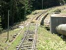 Ehemalige Standseilbahn Kraftwerk Sion Chandoline - Thyon - Trassee unterhalb von Thyon