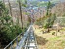 Standseilbahn Funiculaire Saint-Imier Mont-Soleil - Aussicht aus dem Wagen auf St-Imier