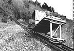 Standseilbahn Wimmis Artilleriewerk Festung Burgfluh - Wagen unterwegs