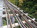 Giessbachbahn Standseilbahn Giessbach - Ausweiche mit der Zahnstange