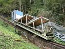 Standseilbahn Kapf - der ganz spezielle Wagen in der Talstation