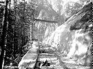 Ehemalige Standseilbahn Sagiplatz - Talstation Gelmerbahn - unterwegs am 28. September 1926 kurz vor der heutigen Talstation der bekannten Gelmerbahn - heute der Zugangsweg zur Gelmerbahn - unglaublich, der gleiche Ort vor 100 Jahren