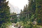 Ehemalige Standseilbahn Sagiplatz - Talstation Gelmerbahn - die Brücke der Standseilbahn über die Aare gleich nach der Talstation beim Sagiplatz