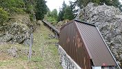 Standseilbahn Amsteg Kraftwerk EWA - Unter Axeli - die gleiche Stelle beim Fixpunkt 6 über 110 Jahre später im Jahr 2024 - Foto Archiv standseilbahnen.ch