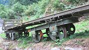 Standseilbahn Kraftwerk Amsteg - Unter Axeli - Materialwagen in der Talstation - Foto Archiv standseilbahnen.ch