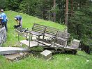 Standseilbahn Kraftwerk Gurtnellen Gorneren - Wagen in der Bergstation - Foto Archiv standseilbahnen.ch