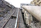 Kraftwerk Lavorgo Nivo Piottino Standseilbahn - die steilste Stelle der steilsten Standseilbahn der Schweiz - Steigung von 58,80 Grad (165,12 %) - Foto Archiv standseilbahnen.ch