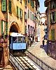 Standseilbahn Funicolare Lugano Stazione FFS Bahnhof SBB - Talstation - Wagen der 2. Wagengeneration 1929 - 1954