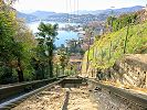 Standseilbahn Funicolare Lugano Suvigliana - Aussicht auf Lugano