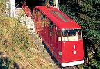 Standseilbahn Funicolare Lugano Suvigliana - Wagen Nummer 1 bei der Bergstation