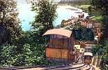 Standseilbahn Funicolare Lugano Suvigliana - Cassarate im Jahr 1909 kurz nach der Eröffnung - Blick auf Cassarate - im Hintergrund Lugano