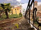 Trassee der stillgelegten Standseilbahn in Lugano