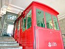 Polybahn Standseilbahn Zürich Hochschule ETH - Wagen 2 in der Talstation - Foto 2020