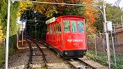 Polybahn Standseilbahn Zürich Hochschule ETH - die Seilbahn unterwegs in der Ausweiche