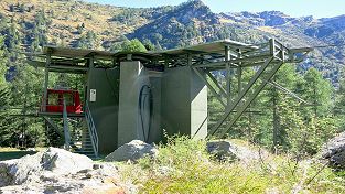 Videos der spektakulären Luftseillbahn Olivone - Luzzone - Seilbahn Funivia Ofible Kraftwerk