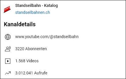 standseilbahnen ch die Videos über Standseilbahnen und Luftseilbahnen mit über 3 Millionen Views - der Seilbahnen Kanal