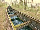 Kraftwerk Wildegg-Brugg Boottransportanlage Standseilbahn - Unter der Standseilbahn befindet sich die Fischreuse, damit die Fische das Kraftwerk passieren können - Foto Markus Seitz Archiv standseilbahnen.ch