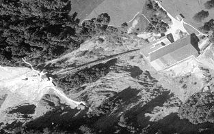 In der Grube Grisigen bei den Ziegelwerken Ziegelei Horw war ein grosser Bremsberg installiert - eine Standseilbahn für Material - Foto Archiv standseilbahnen.ch